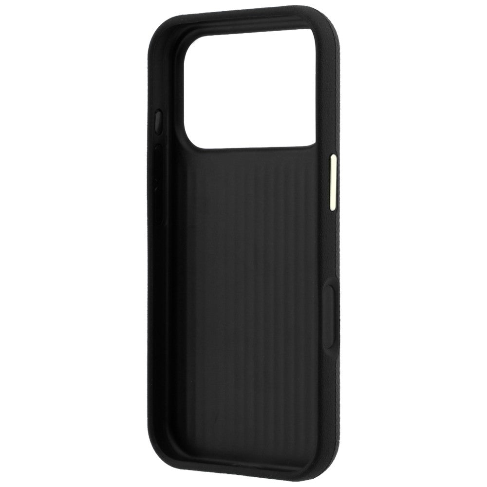 Cover til Apple iPhone 18 Pro / 17 Pro, Guess, Grained Big Resin Logo, Sort