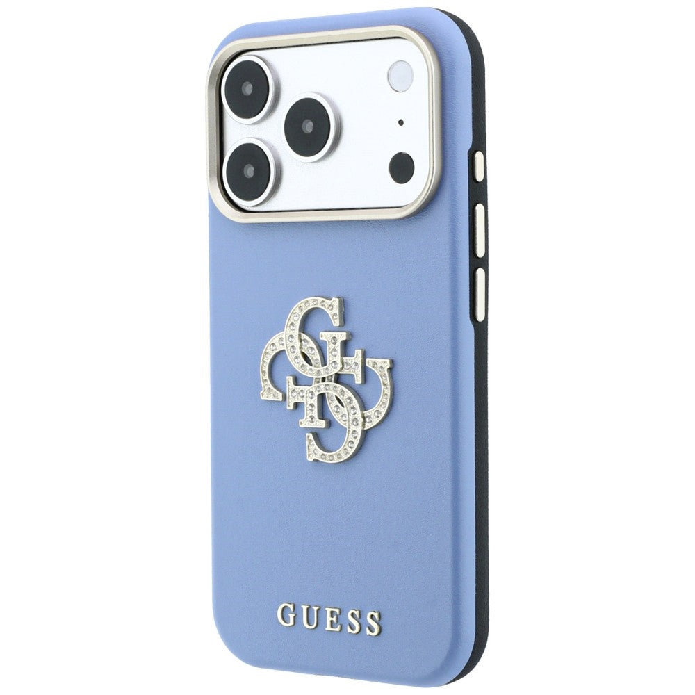 Cover til Apple iPhone 18 Pro / 17 Pro, Guess, Smooth Big Strass Logo, Bleu