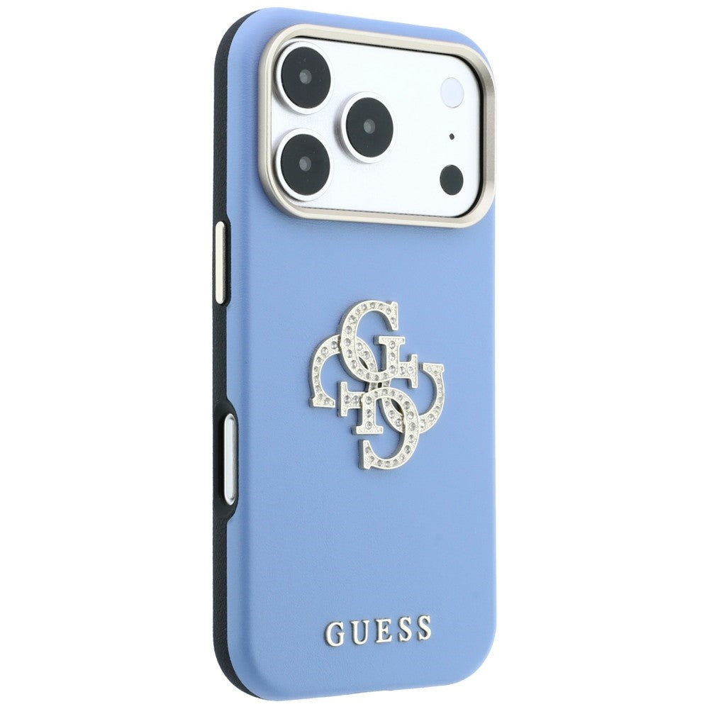 Cover til Apple iPhone 18 Pro / 17 Pro, Guess, Smooth Big Strass Logo, Bleu