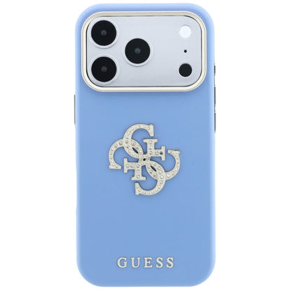 Cover til Apple iPhone 18 Pro / 17 Pro, Guess, Smooth Big Strass Logo, Bleu