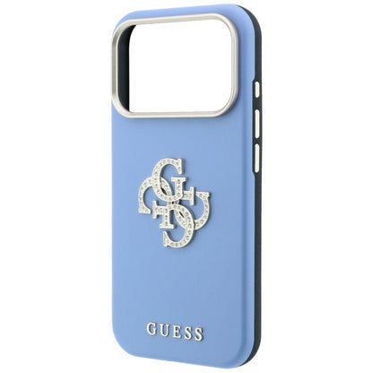 Cover til Apple iPhone 18 Pro / 17 Pro, Guess, Smooth Big Strass Logo, Bleu
