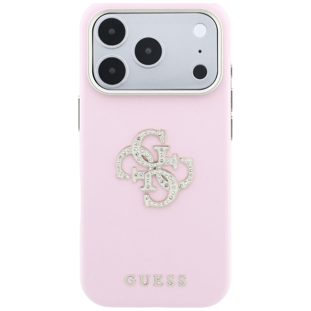 Etui til Apple iPhone 18 Pro / 17 Pro, Guess, Smooth Big Strass Logo, pink