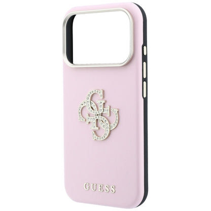 Etui til Apple iPhone 18 Pro / 17 Pro, Guess, Smooth Big Strass Logo, pink