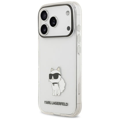 Case for Apple iPhone 18 Pro / 17 Pro, Karl Lagerfeld, IML Choupette NFT, Transparent