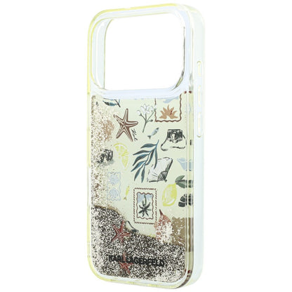 Cover til Apple iPhone 18 Pro / 17 Pro, Karl Lagerfeld, Liquid Glitter Beach and Sand, Beige