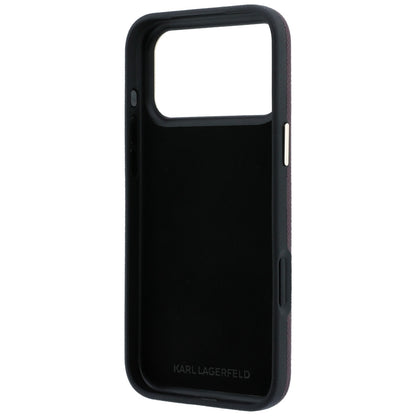 Cover til Apple iPhone 18 Pro / 17 Pro, Karl Lagerfeld, Smooth Big Resin Signature Logo, Vinrød