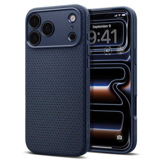 Cover til Apple iPhone 18 Pro / 17 Pro, Spigen, Liquid Air, Marineblå ACS12150