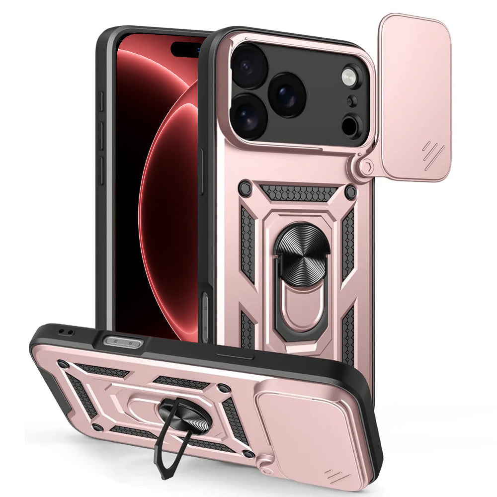 Cover til Apple iPhone 18 Pro / 17 Pro, Techsuit, CamShield, Lyserød Guld
