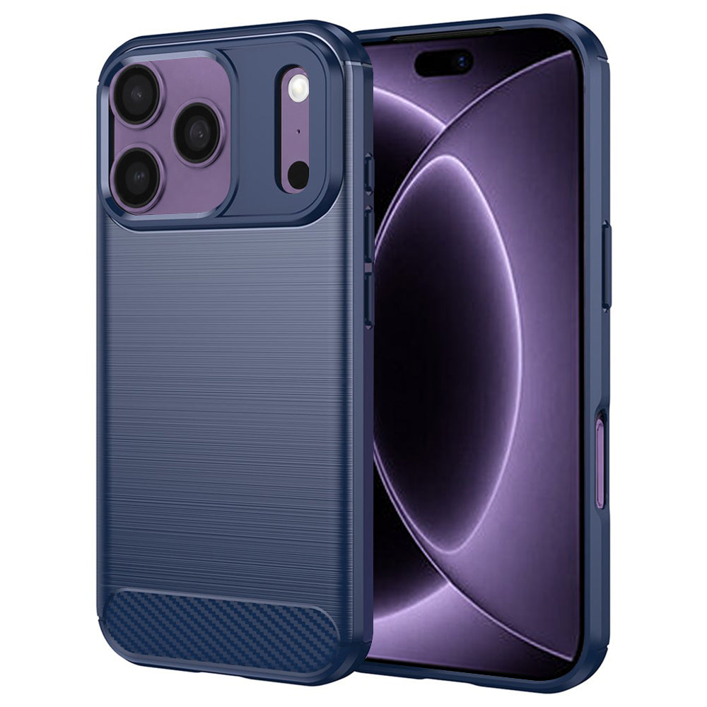 Cover til Apple iPhone 18 Pro / 17 Pro, Techsuit, Carbon, Blå