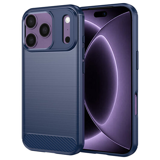 Cover til Apple iPhone 18 Pro / 17 Pro, Techsuit, Carbon, Blå