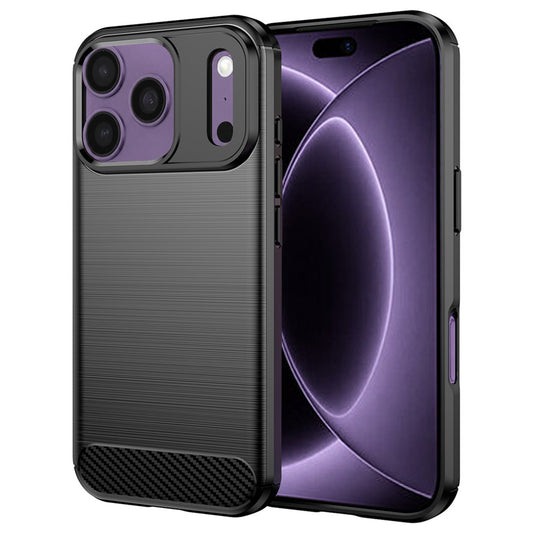 Cover til Apple iPhone 18 Pro / 17 Pro, Techsuit, Carbon, Sort