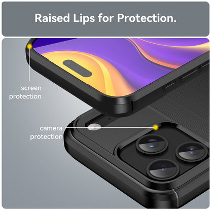 Cover til Apple iPhone 18 Pro / 17 Pro, Techsuit, Carbon, Sort