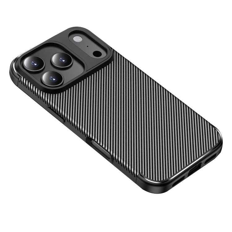 Etui til Apple iPhone 18 Pro / 17 Pro, Techsuit, CarbonFiber, sort