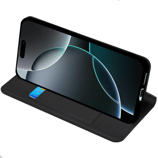 Case for Apple iPhone 18 Pro / 17 Pro, Techsuit, Magskin Book, Black