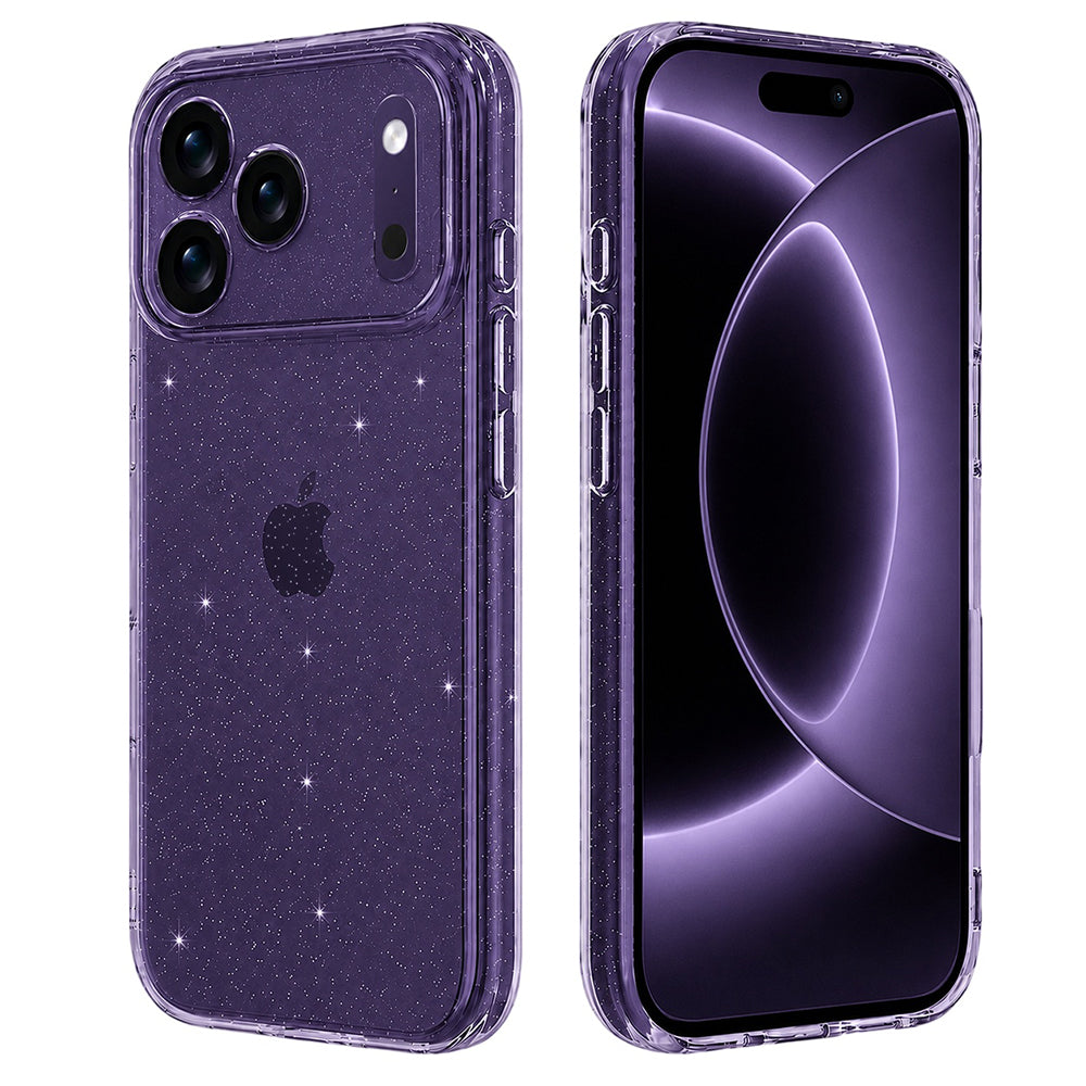 Cover til Apple iPhone 18 Pro / 17 Pro, Techsuit, SparkleSkin, Transparent