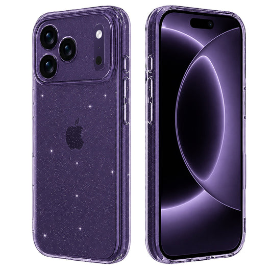 Cover til Apple iPhone 18 Pro / 17 Pro, Techsuit, SparkleSkin, Transparent