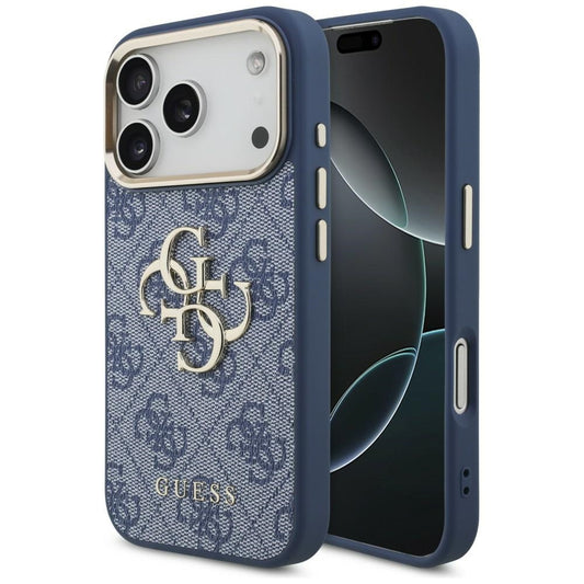 Cover til Apple iPhone 18 Pro Max / 17 Pro Max, Guess, 4G Big Classic Logo, Blå