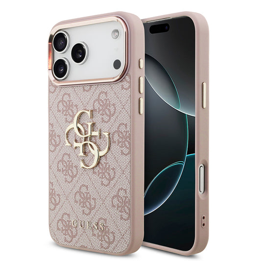 Cover til Apple iPhone 18 Pro Max / 17 Pro Max, Guess, 4G Big Classic Logo, Pink