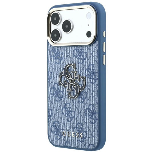 Cover til Apple iPhone 18 Pro Max / 17 Pro Max, Guess, 4G Big Resin Logo, Blå