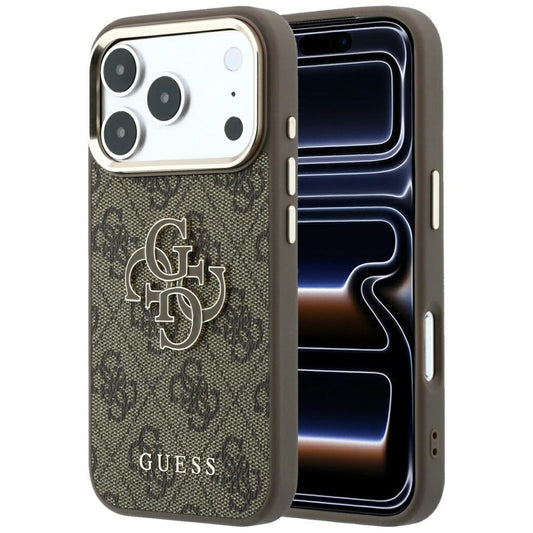 Cover til Apple iPhone 18 Pro Max / 17 Pro Max, Guess, 4G Big Resin Logo, Brun