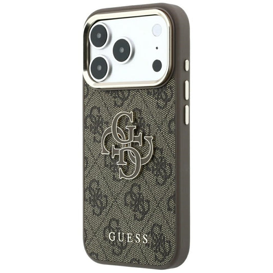 Cover til Apple iPhone 18 Pro Max / 17 Pro Max, Guess, 4G Big Resin Logo, Brun
