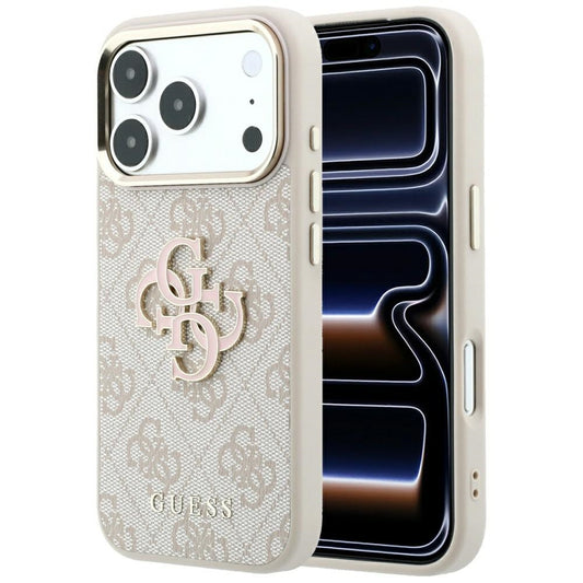 Cover til Apple iPhone 18 Pro Max / 17 Pro Max, Guess, 4G Big Resin Logo, Pink