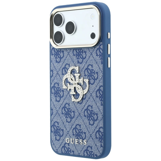 Cover til Apple iPhone 18 Pro Max / 17 Pro Max, Guess, 4G Big Strass Logo, Blå