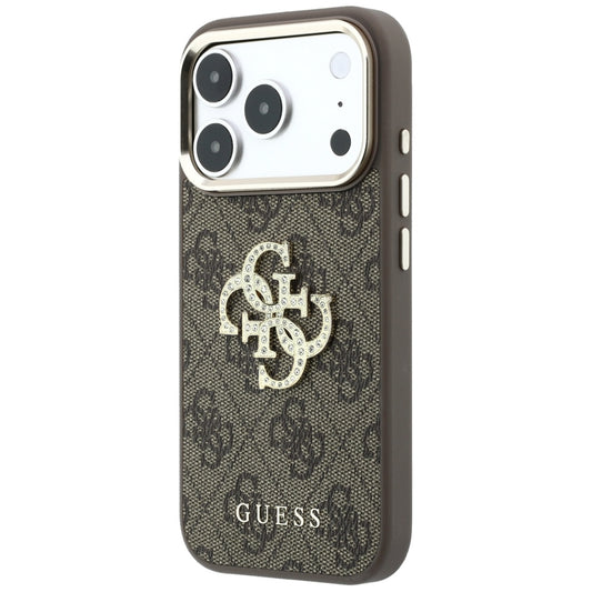 Cover til Apple iPhone 18 Pro Max / 17 Pro Max, Guess, 4G Big Strass Logo, Brun