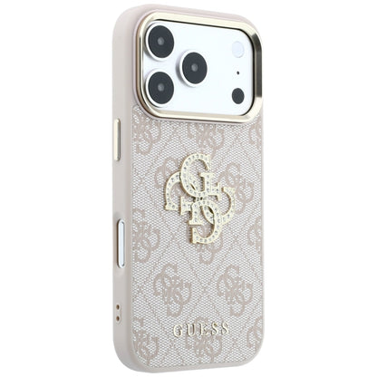 Cover til Apple iPhone 18 Pro Max / 17 Pro Max, Guess, 4G Big Strass Logo, Pink