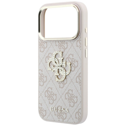 Cover til Apple iPhone 18 Pro Max / 17 Pro Max, Guess, 4G Big Strass Logo, Pink