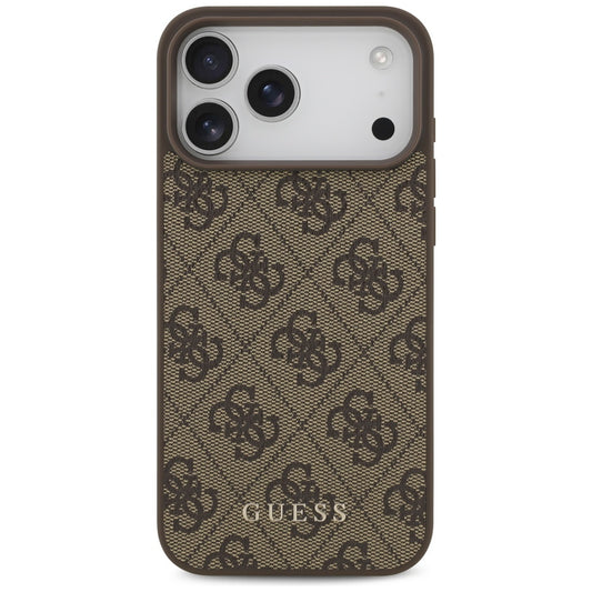 Cover til Apple iPhone 18 Pro Max / 17 Pro Max, Guess, 4G Classic Logo, Brun