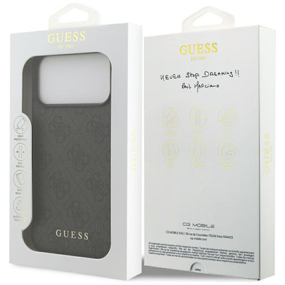 Cover til Apple iPhone 18 Pro Max / 17 Pro Max, Guess, 4G Classic Logo, Sort
