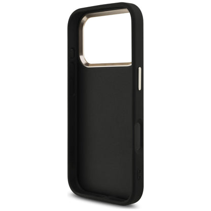 Cover til Apple iPhone 18 Pro Max / 17 Pro Max, Guess, 4G Classic Logo med rem, Sort Guld