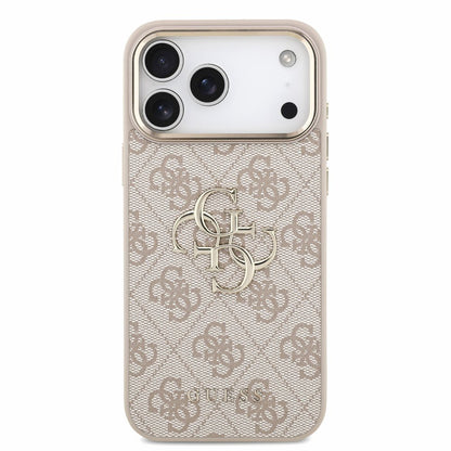Cover til Apple iPhone 18 Pro Max / 17 Pro Max, Guess, 4G Classic Logo med rem, Lyserød Guld