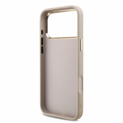 Cover til Apple iPhone 18 Pro Max / 17 Pro Max, Guess, 4G Classic Logo med rem, Lyserød Guld