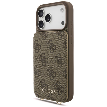 Etui til Apple iPhone 18 Pro Max / 17 Pro Max, Guess, 4G Crossbody Cardslot, brun