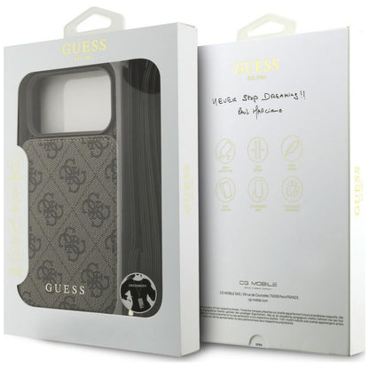 Etui til Apple iPhone 18 Pro Max / 17 Pro Max, Guess, 4G Crossbody Cardslot, brun