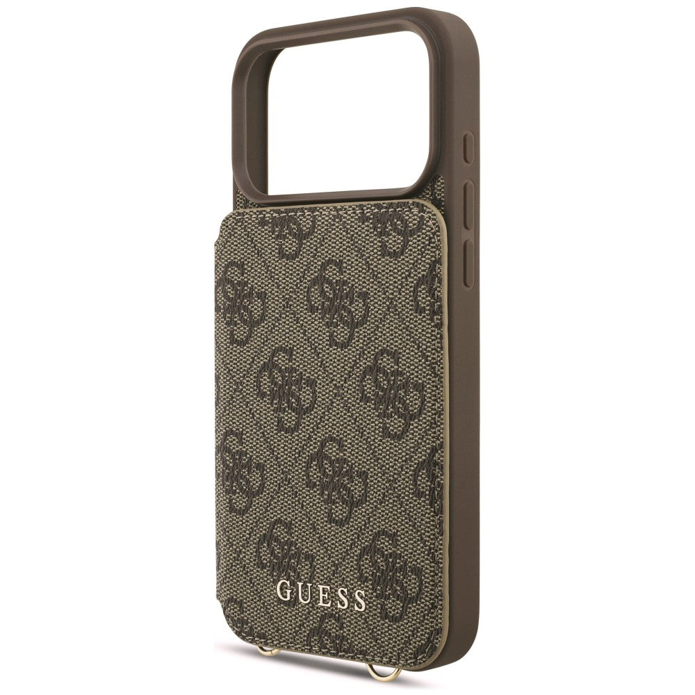 Etui til Apple iPhone 18 Pro Max / 17 Pro Max, Guess, 4G Crossbody Cardslot, brun