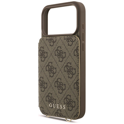 Etui til Apple iPhone 18 Pro Max / 17 Pro Max, Guess, 4G Crossbody Cardslot, brun