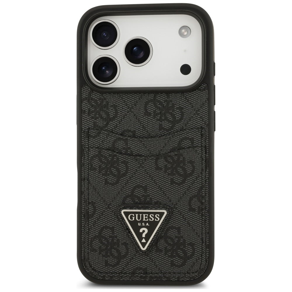 Cover til Apple iPhone 18 Pro Max / 17 Pro Max, Guess, 4G Double Card Triangle, sort
