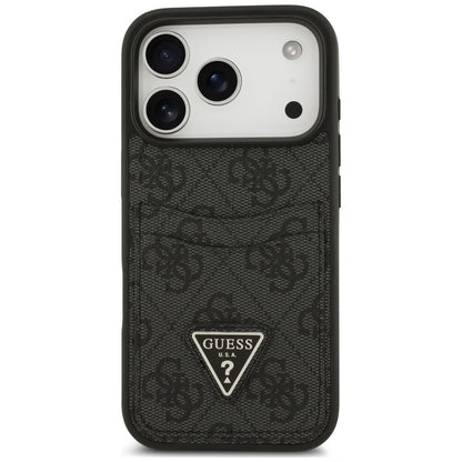 Cover til Apple iPhone 18 Pro Max / 17 Pro Max, Guess, 4G Double Card Triangle, sort