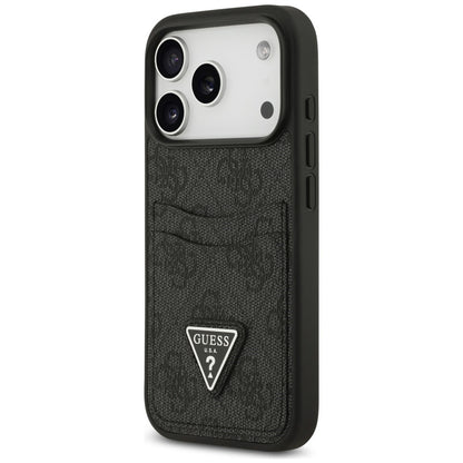 Cover til Apple iPhone 18 Pro Max / 17 Pro Max, Guess, 4G Double Card Triangle, sort