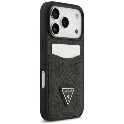Cover til Apple iPhone 18 Pro Max / 17 Pro Max, Guess, 4G Double Card Triangle, sort