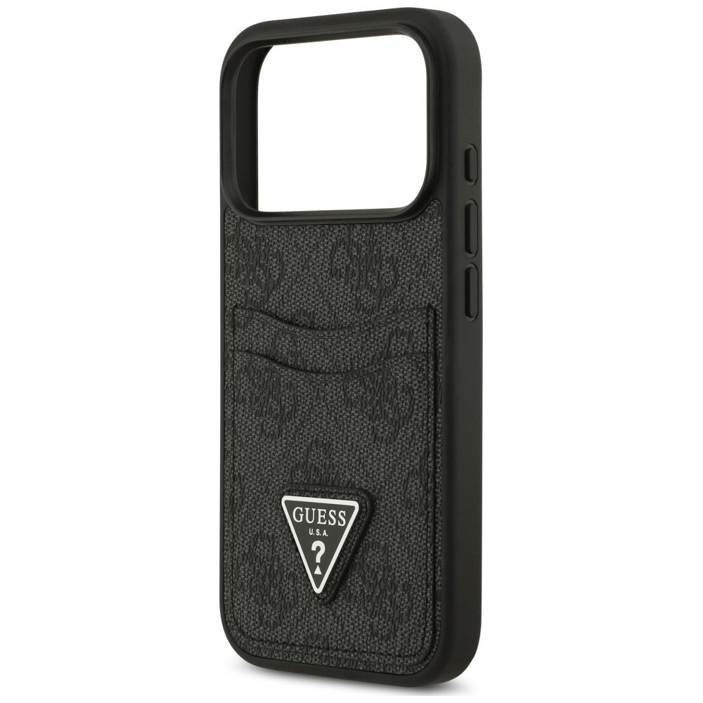 Cover til Apple iPhone 18 Pro Max / 17 Pro Max, Guess, 4G Double Card Triangle, sort