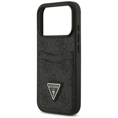 Cover til Apple iPhone 18 Pro Max / 17 Pro Max, Guess, 4G Double Card Triangle, sort