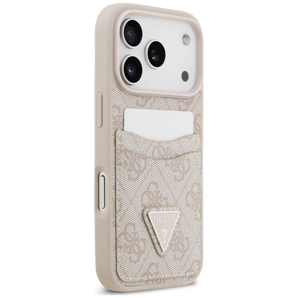 Case for Apple iPhone 18 Pro Max / 17 Pro Max, Guess, 4G Double Card Triangle, Pink