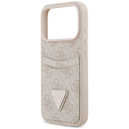 Case for Apple iPhone 18 Pro Max / 17 Pro Max, Guess, 4G Double Card Triangle, Pink