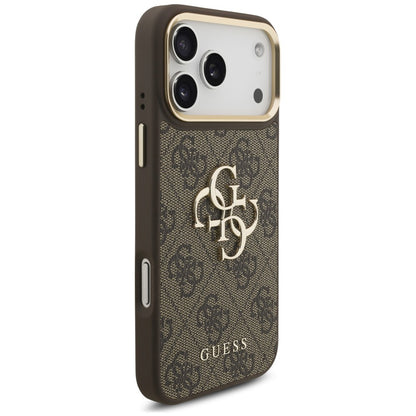 Etui til Apple iPhone 18 Pro Max / 17 Pro Max, Guess, Big 4G Classic Logo & Big Strap Metal Buttons, brun