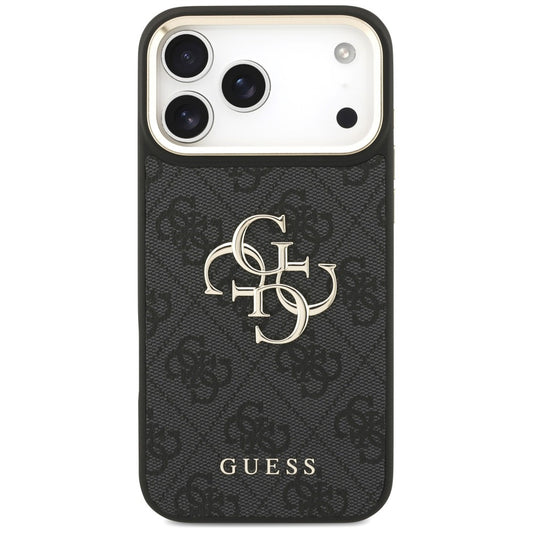 Etui til Apple iPhone 18 Pro Max / 17 Pro Max, Guess, Big 4G Classic Logo & Big Strap Metal Buttons, sort