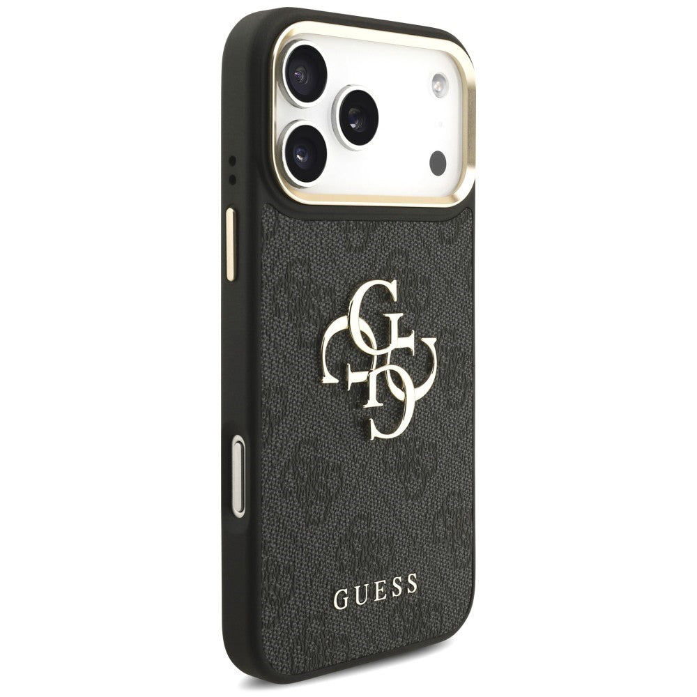 Etui til Apple iPhone 18 Pro Max / 17 Pro Max, Guess, Big 4G Classic Logo & Big Strap Metal Buttons, sort